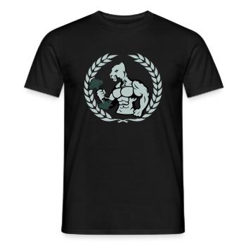 bodybuilder jaguar - Männer T-Shirt - Schwarz - Vorne - AI Model Male 178 light (178cm)