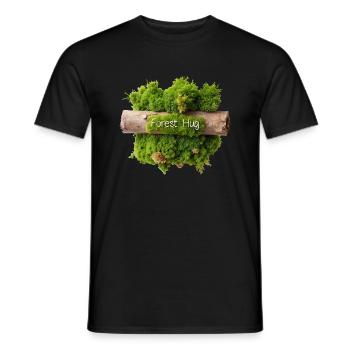 MOOS, WALDUMARMUNG - Männer T-Shirt - Schwarz - Vorne - AI Model Male 178 light (178cm)