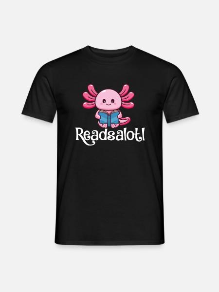 Readsalotl - Fun Book Lover Reading Reader - Männer T-Shirt - Schwarz