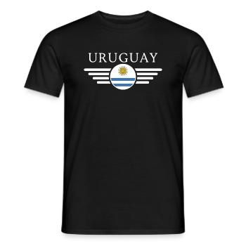 Ich liebe Uruguay, Eleganz Stil Design T-Shirt - Männer T-Shirt - Schwarz - Vorne - AI Model Male 178 light (178cm)