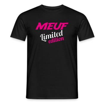 MEUF LIMITED EDITION - T-shirt homme - noir - Devant - AI Model Male 178 light (178cm)