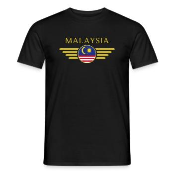 J’aime la Malaisie, T-shirt design de style élégance - T-shirt homme - noir - Devant - AI Model Male 178 light (178cm)