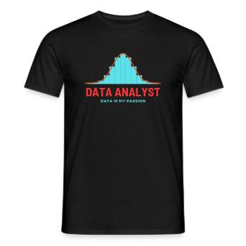Data Analyst Power BI Query SQL API Engineer AI - Men's T-Shirt - black - Front - AI Model Male 178 light (178cm)