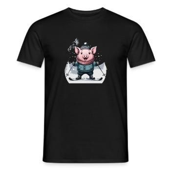 Ski Sau Chi Sao Wing Chun - Männer T-Shirt - Schwarz - Vorne - AI Model Male 178 light (178cm)