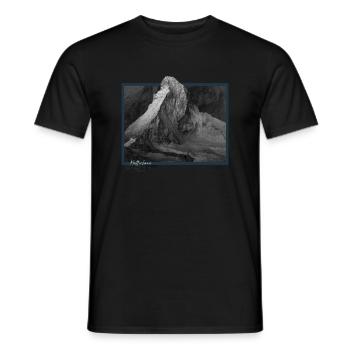 Cervino - Matterhorn - Men's T-Shirt - black - Front - AI Model Male 178 light (178cm)