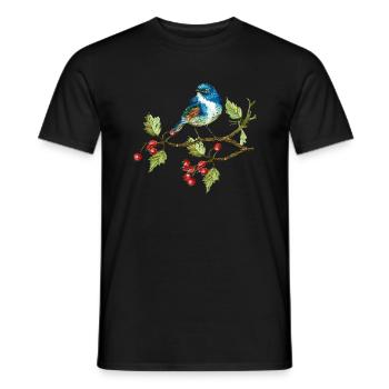 Colorful bird - Men's T-Shirt - black - Front - AI Model Male 178 light (178cm)
