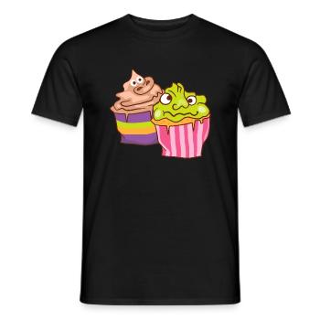 Gâteau au muffin Halloween - T-shirt homme - noir - Devant - AI Model Male 178 light (178cm)