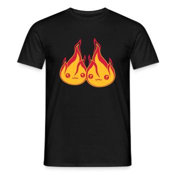 team 2 freunde paar liebe paerchen verliebt gesich - Männer T-Shirt - Schwarz - Vorne - AI Model Male 178 light (178cm)