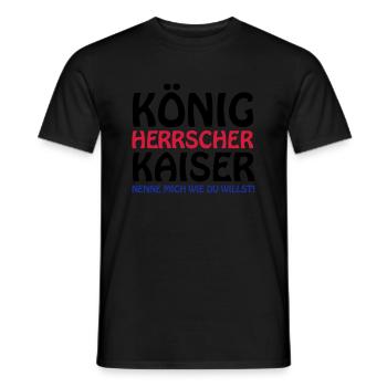 koenig_kaiser3 - Männer T-Shirt - Schwarz - Vorne - AI Model Male 178 light (178cm)