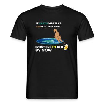 Si la Terre était plate - T-shirt homme - noir - Devant - AI Model Male 178 light (178cm)
