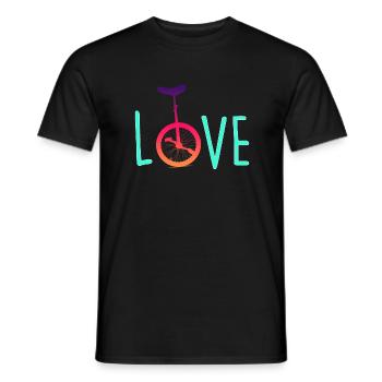 Passionately unicycle - Men's T-Shirt - black - Front - AI Model Male 178 light (178cm)