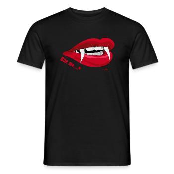 Bite me ... - Men's T-Shirt - black - Front - AI Model Male 178 light (178cm)