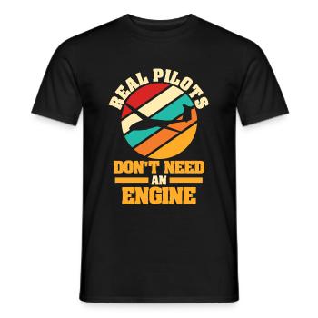 Cadeau de pilote de planeur planeur - T-shirt homme - noir - Devant - AI Model Male 178 light (178cm)