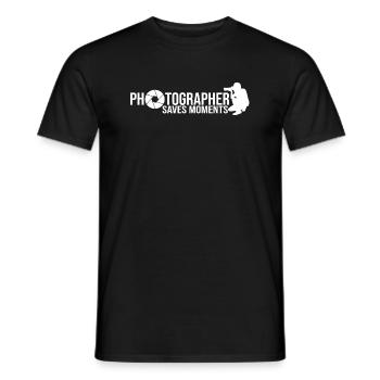 Photography Photographer Camera Hobby Photographer - Men's T-Shirt - black - Front - AI Model Male 178 light (178cm)