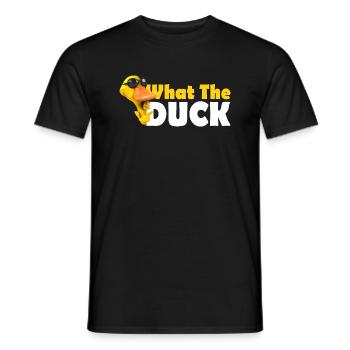 What The Duck - Funny duck - Männer T-Shirt - Schwarz - Vorne - AI Model Male 178 light (178cm)