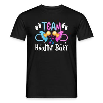 Gender Reveal Party Team Healthy Baby - Männer T-Shirt - Schwarz - Vorne - AI Model Male 178 light (178cm)