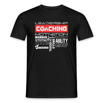Leadership Coach Motivation Influencer Blogging - Men's T-Shirt - black - Front - AI Model Male 178 light (178cm)