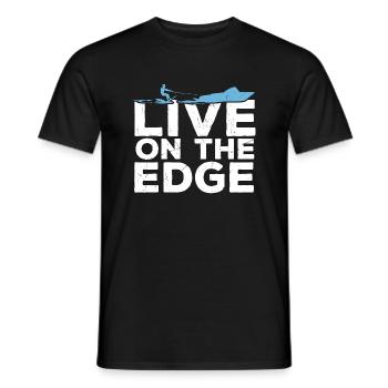 The Edge Water Skiing - Men's T-Shirt - black - Front - AI Model Male 178 light (178cm)
