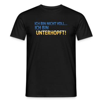 Ich bin unterhopft! - Männer T-Shirt - Schwarz - Vorne - AI Model Male 178 light (178cm)