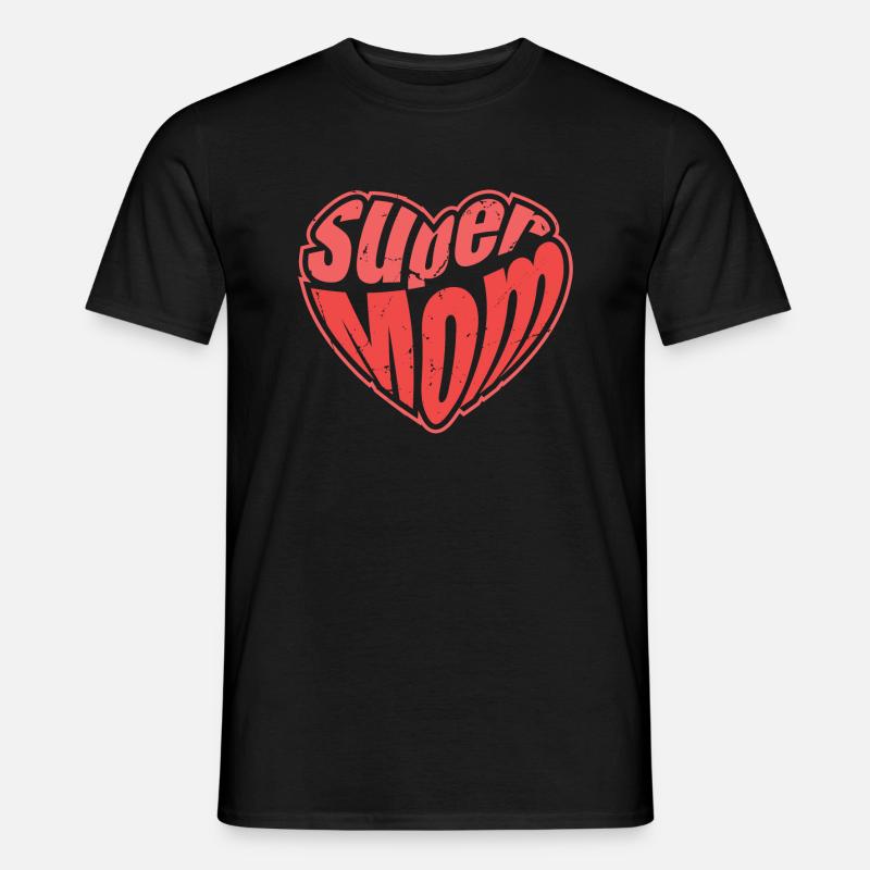 Supermom Mama Muttertag Hero - Männer T-Shirt - Schwarz