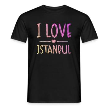 J’aime Istanbul - T-shirt homme - noir - Devant - AI Model Male 178 light (178cm)