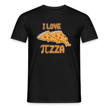 Math I Love Pizza Pi - Männer T-Shirt - Schwarz - Vorne - AI Model Male 178 light (178cm)