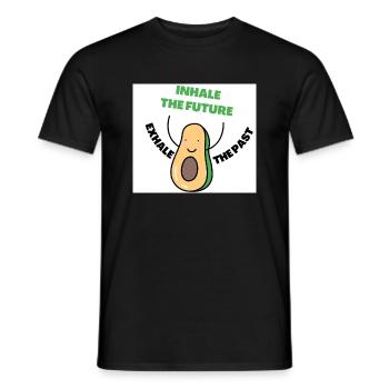 Inhale the future exhale the past - Men's T-Shirt - black - Front - AI Model Male 178 light (178cm)