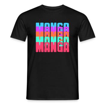 MANGA Retro Awesome Manga Lover T-Shirt - Men's T-Shirt - black - Front - AI Model Male 178 light (178cm)
