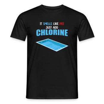 Es riecht nach Urin gib Chlor in den Pool - Männer T-Shirt - Schwarz - Vorne - AI Model Male 178 light (178cm)