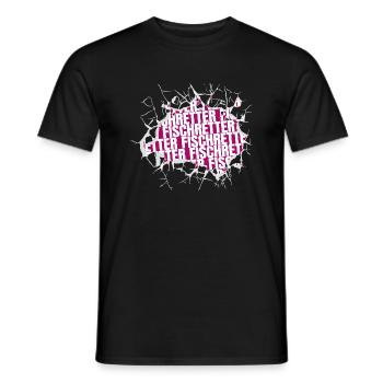 fischen angelngeschenke geek tierrechte - Männer T-Shirt - Schwarz - Vorne - AI Model Male 178 light (178cm)