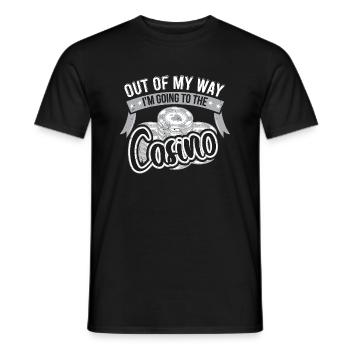 Out Of My Way Going To The Casino - Men's T-Shirt - black - Front - AI Model Male 178 light (178cm)