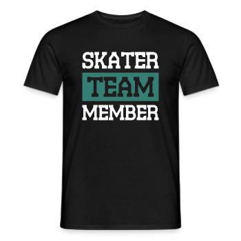 Skater Team - Men's T-Shirt - black - Front - AI Model Male 178 light (178cm)
