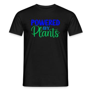 Powered by Plants - Männer T-Shirt - Schwarz - Vorne - AI Model Male 178 light (178cm)