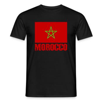 Maroc - T-shirt homme - noir - Devant - AI Model Male 178 light (178cm)
