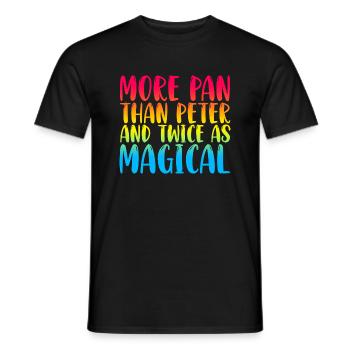 More Pan Than Peter And Twice As Magical - Männer T-Shirt - Schwarz - Vorne - AI Model Male 178 light (178cm)