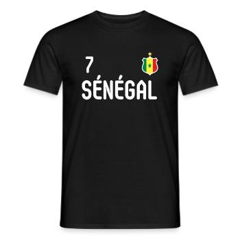 Equipe du Sénégal - T-shirt homme - noir - Devant - AI Model Male 178 light (178cm)
