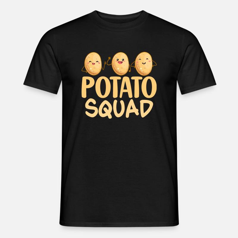 Potato Squad Vegetable Potatoes - Männer T-Shirt - Schwarz