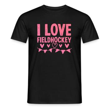 J’adore le hockey sur gazon - T-shirt homme - noir - Devant - AI Model Male 178 light (178cm)