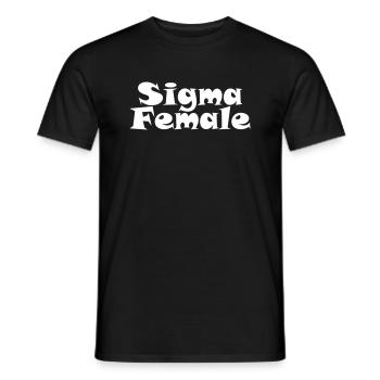 Sigma Female - Schriftzug - Männer T-Shirt - Schwarz - Vorne - AI Model Male 178 light (178cm)