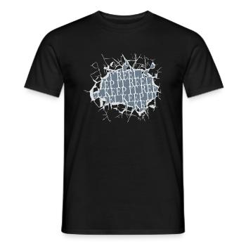 fish hook baltic sea rainbow trout cool sea jokes - Men's T-Shirt - black - Front - AI Model Male 178 light (178cm)