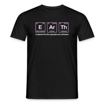 TERRE - avec des éléments du système persiode - T-shirt homme - noir - Devant - AI Model Male 178 light (178cm)