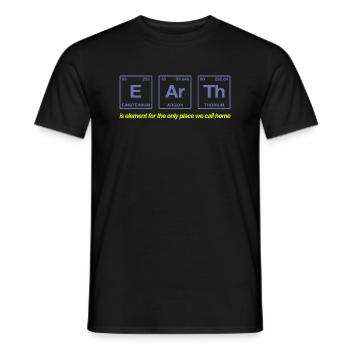 TERRE - avec des éléments du système persiode - T-shirt homme - noir - Devant - AI Model Male 178 light (178cm)