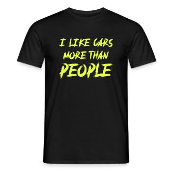 J’aime les voitures plus que People Tuning JDM - T-shirt homme - noir - Devant - AI Model Male 178 light (178cm)