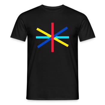 Regenbogen Kreis - Männer T-Shirt - Schwarz - Vorne - AI Model Male 178 light (178cm)