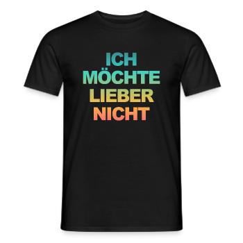 Bartleby der Schreiber - Ich möchte lieber nicht - Männer T-Shirt - Schwarz - Vorne - AI Model Male 178 light (178cm)