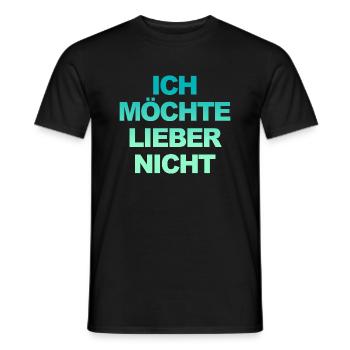 Bartleby der Schreiber - Ich möchte lieber nicht - Männer T-Shirt - Schwarz - Vorne - AI Model Male 178 light (178cm)