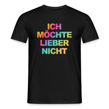 Bartleby the Schreiber - Ich möchte lieber nicht - Männer T-Shirt - Schwarz - Vorne - AI Model Male 178 light (178cm)
