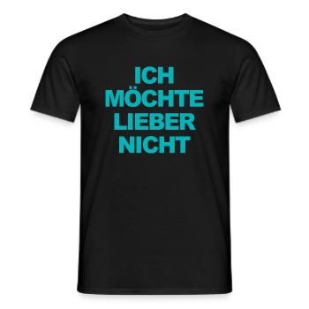 Bartleby der Schreiber - Ich möchte lieber nicht - Männer T-Shirt - Schwarz - Vorne - AI Model Male 178 light (178cm)