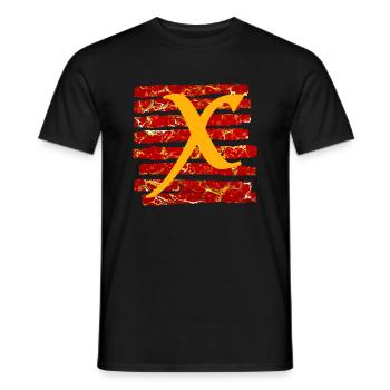 streifen e 232 x - Männer T-Shirt - Schwarz - Vorne - AI Model Male 178 light (178cm)