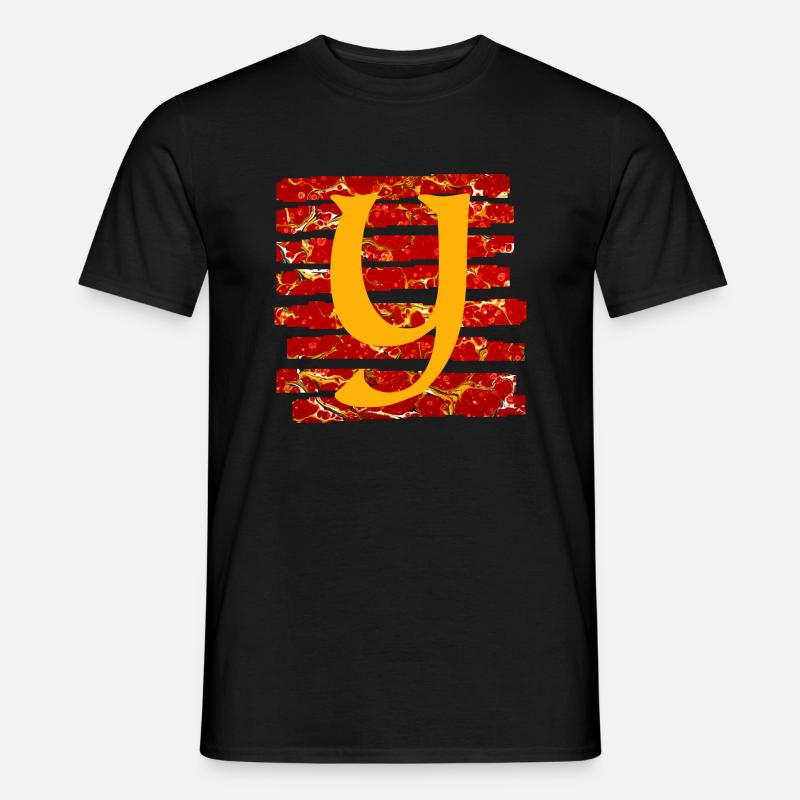 streifen e 232 y - Männer T-Shirt - Schwarz